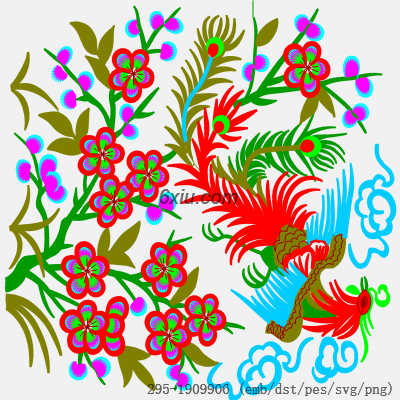 svg矢量绣花图下载