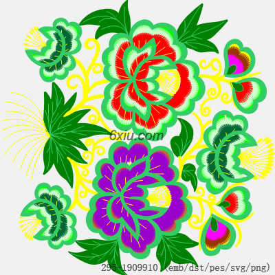 svg矢量绣花图下载