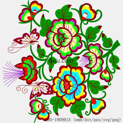svg矢量绣花图下载