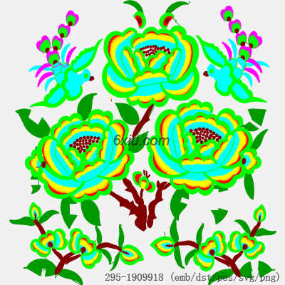 svg矢量绣花图下载