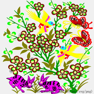 svg矢量绣花图下载