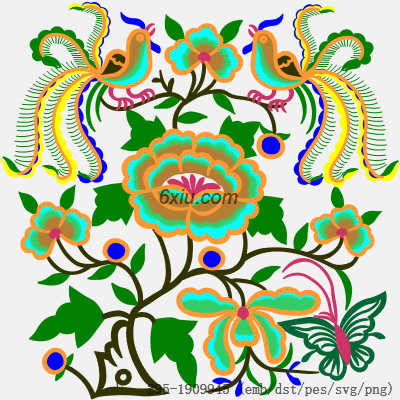 svg矢量绣花图下载