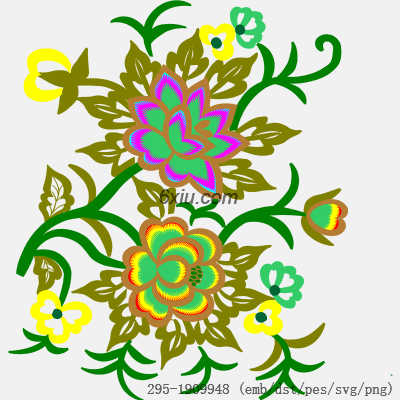 svg矢量绣花图下载