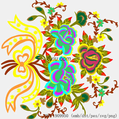 svg矢量绣花图下载