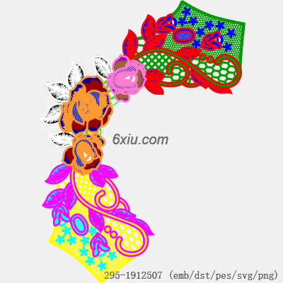 svg矢量绣花图下载