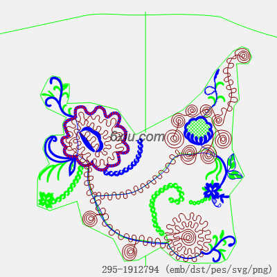 svg矢量绣花图下载
