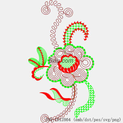 svg矢量绣花图下载