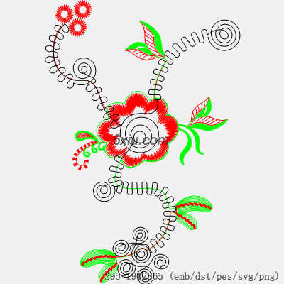 svg矢量绣花图下载
