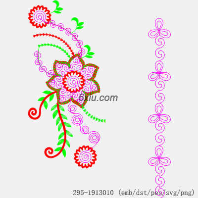 svg矢量绣花图下载
