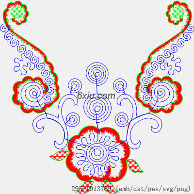 svg矢量绣花图下载