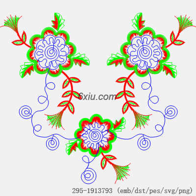 svg矢量绣花图下载