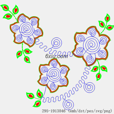 svg矢量绣花图下载