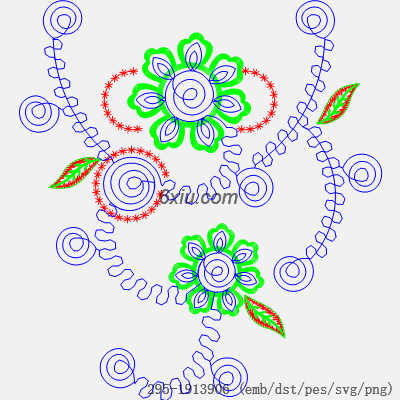 svg矢量绣花图下载