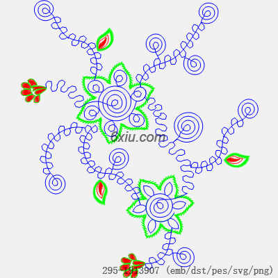 svg矢量绣花图下载