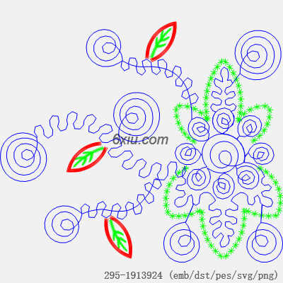 svg矢量绣花图下载