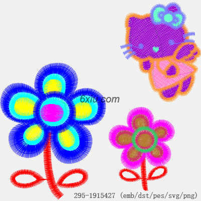 svg矢量绣花图下载