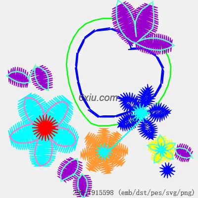 svg矢量绣花图下载