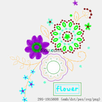 svg矢量绣花图下载