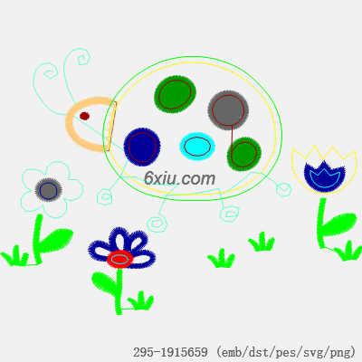 svg矢量绣花图下载