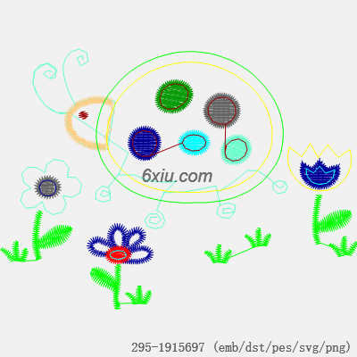 svg矢量绣花图下载