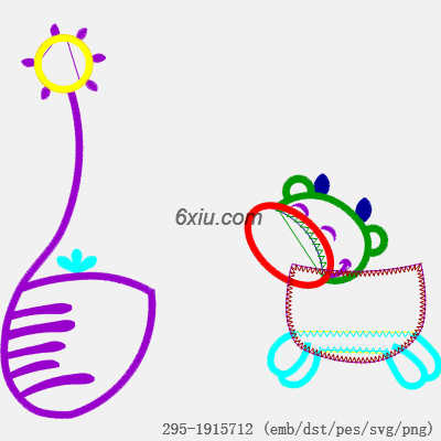 svg矢量绣花图下载