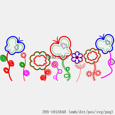 svg矢量绣花图下载