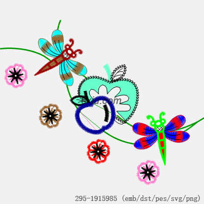 svg矢量绣花图下载
