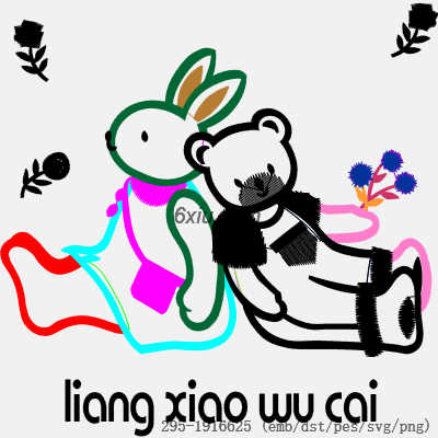 svg矢量绣花图下载