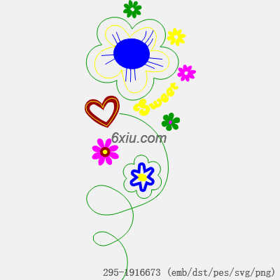 svg矢量绣花图下载