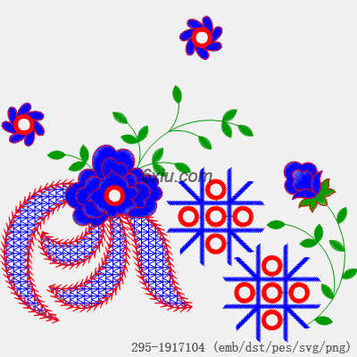 svg矢量绣花图下载