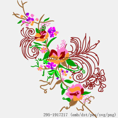 svg矢量绣花图下载