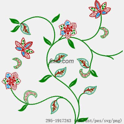 svg矢量绣花图下载