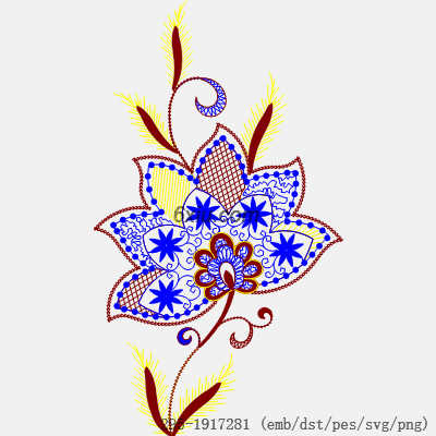svg矢量绣花图下载