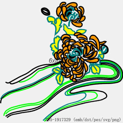 svg矢量绣花图下载