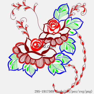 svg矢量绣花图下载