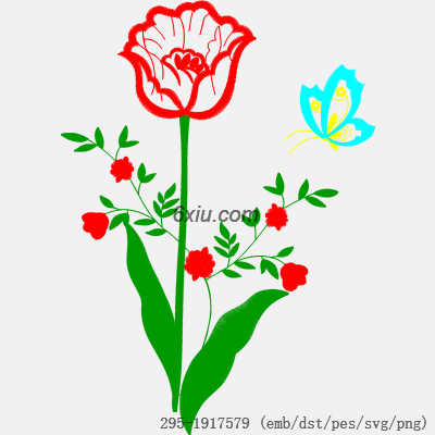 svg矢量绣花图下载