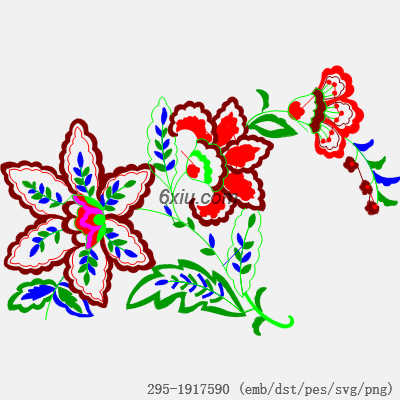 svg矢量绣花图下载