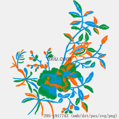 svg矢量绣花图下载