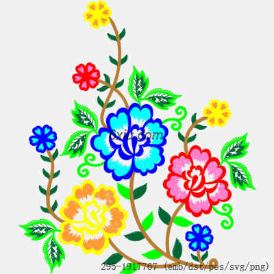 svg矢量绣花图下载