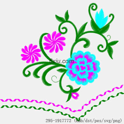 svg矢量绣花图下载