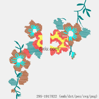 svg矢量绣花图下载