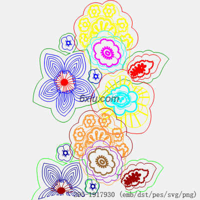 svg矢量绣花图下载