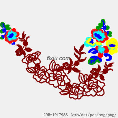 svg矢量绣花图下载