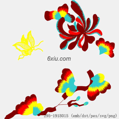svg矢量绣花图下载