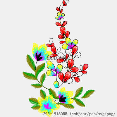 svg矢量绣花图下载