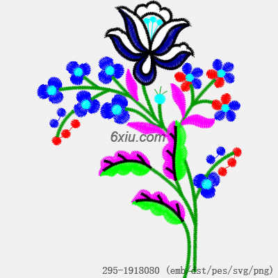 svg矢量绣花图下载
