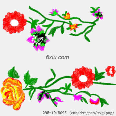 svg矢量绣花图下载