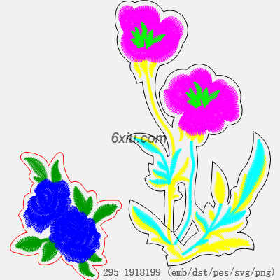 svg矢量绣花图下载