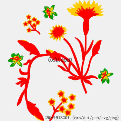 svg矢量绣花图下载