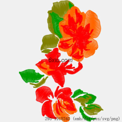 svg矢量绣花图下载